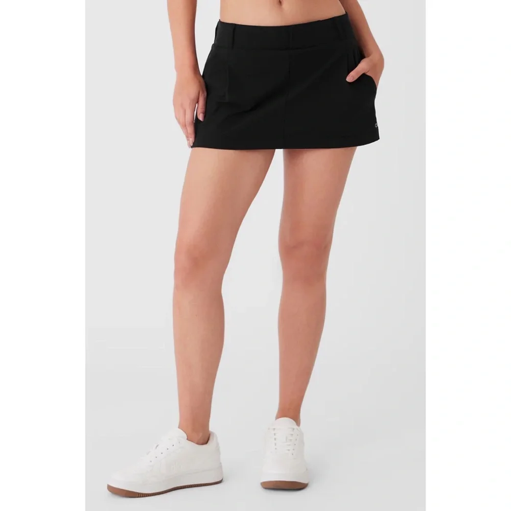 Alo Yoga Fan Club Mini Skirt Black XS